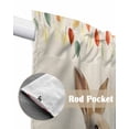 thumbnail image 6 of Swag Curtains, Cute Bunny Rabbit Plant Leaves Cotton Linen Rod Pocket Kitchen Curtains Valances Tier Curtains Swag Valance Curtains for Bedroom Living Room 28" x 36", 2 Panels, 6 of 6