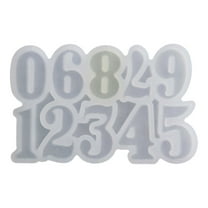 Cake Molds 3D Number Mold for Birthday Cake Decorating Diy Baking, Silicone Number 0-9 3D Embossed Fondant Chocolate Mold for Birthday Cake Decorating Diy Baking by Goohae