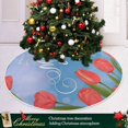 thumbnail image 6 of FMSHPON Mother's Day Beautiful Spring Tulips Flowers Xmas Christmas Tree Skirt Stand Mat for Holiday Party Decoration Indoor Outdoor 36 inches, 6 of 6