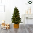 thumbnail image 6 of Nearly Natural 5ft. Manchester Fir Artificial Christmas Tree in Decorative Planter with 250 Clear Warm (Multifunction) LED Lights and 366 Bendable Branches, 6 of 10