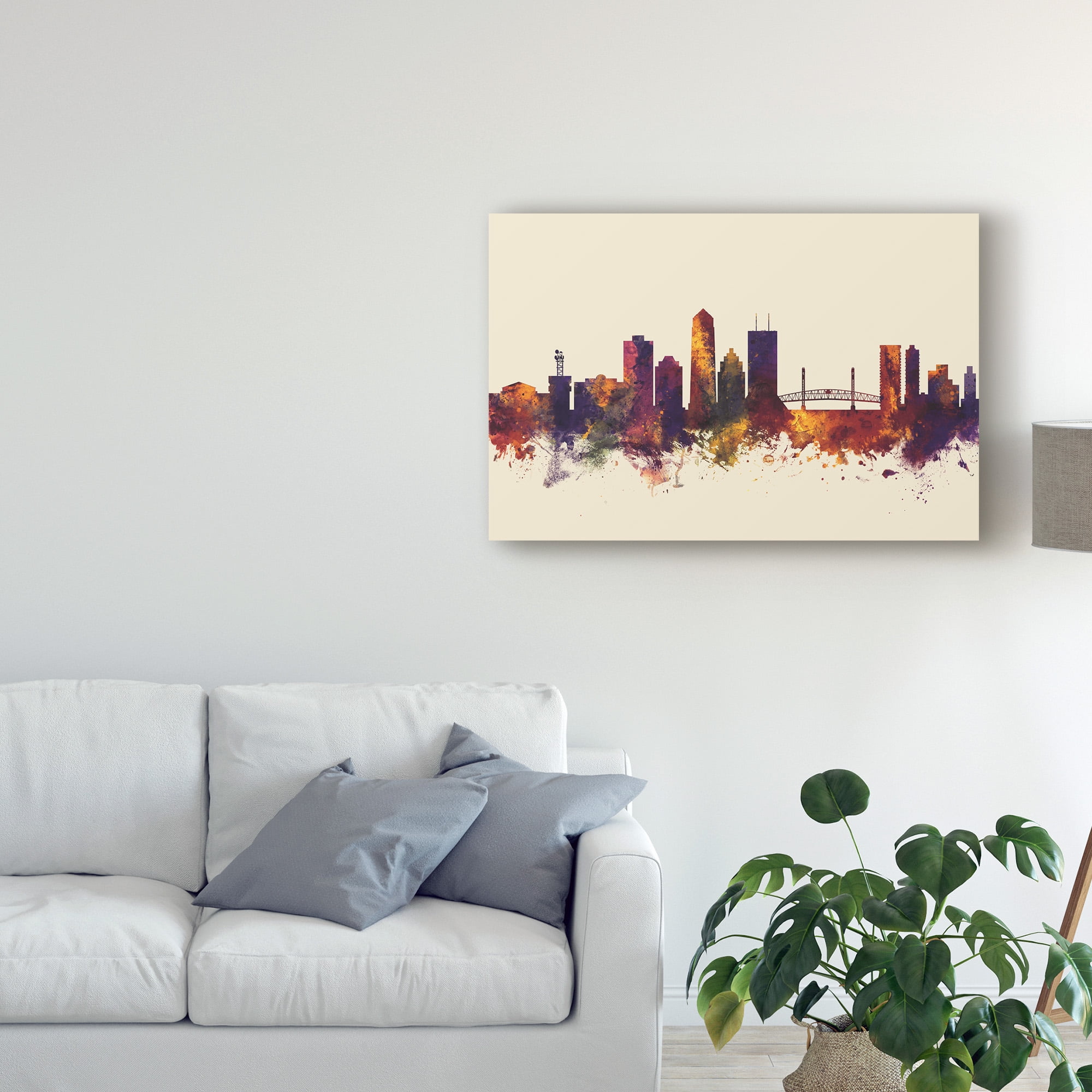 Trademark Fine Art 'Jacksonville Florida Skyline III' Canvas Art by Michael Tompsett