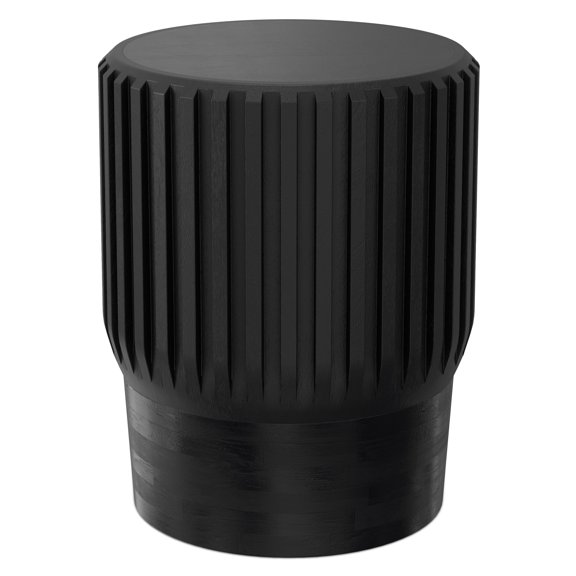 Simpli Home Lyall 16 inch Wide Solid Mango Contemporary End Table in Black, Assembled