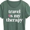 thumbnail image 3 of Instant Message - Travel Is My Therapy - Women's Short Sleeve Graphic T-Shirt, 3 of 7