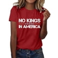 thumbnail image 1 of HXWCHs T-Shirt Uni pour Femme Grande Taille Mode Décontractée T-Shirt à Col Rond pour Femme à Manches Courtes Imprimé Haut pour Tous les Jours TG Rouge, 1 of 4