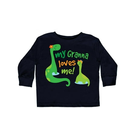

Inktastic My Granna Loves Me Grandson Gift Toddler Boy Girl Long Sleeve T-Shirt