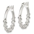 thumbnail image 5 of Auriga Fine Jewelry 925 Sterling Silver Wrapped Hoop Earrings for Women, 5 of 6