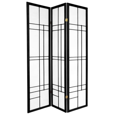 Arredo Orientale Design Classico Oriental Furniture - Schermo Shoji A Doppia Croce, Altezza 1,8 M, In Paravento Shoji