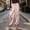 Pink, variant on Ynynloco Women's Satin High Waist Cargo Joggers Pants Dressy Casual Lightweight Silky Elastic Waist Trousers with Pockets