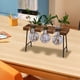 thumbnail image 5 of Fiudx Ofertas flash Artículos en oferta Terrario para plantas con soporte de madera, jarrón de cristal con bombilla, mesa retro giratoria de metal para hidroponía, decoración del hogar, jardín, ofici, 5 of 7