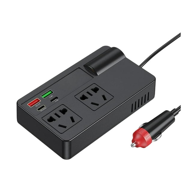 BELOVING 200W Car Power Inverter Reliable 13.5x8x2.8cm for Car Trucks Automotive no digital display
