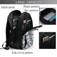 thumbnail image 4 of Disketp Lilies Flowers Mochila de Viaje Estampada para Laptop con Puerto de Carga USB, Mochila Impermeable para Computadora – Regalo para Hombres y Mujeres, 4 of 7