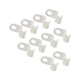 thumbnail image 1 of Naiovety Paquete de 10 perchas resistentes para ahorrar espacio en armarios, gorras y abrigos, resistentes y prácticas Almacenamiento y organización del hogar Blanco 5x2 cm, 1 of 6