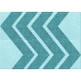 thumbnail image 1 of Ahgly Company Machine Washable Indoor Rectangle Transitional Tron Blue Area Rugs, 4' x 6', 1 of 7