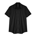 thumbnail image 3 of Men's Ice Silk Business Shirt Anti-Wrinkle Quick-Drying Solid Tee Short Sleeve Lightweight Casual Work Tops, 3 of 6