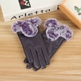 thumbnail image 6 of Gloves Touch Screen Warm Faux Leather Anti-slip Women Gloves for Home, 6 of 8