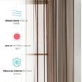 thumbnail image 3 of THD Serenity Sheer Voile Window Treatment Rod Pocket Curtain Panels - Light Filtering Curtains for Living Room - Set of 4, 3 of 6