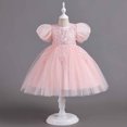 thumbnail image 2 of Odeerbi Toddler Dress Kids Girls Princess Dresses Tulle Dress Middle-aged Children's Sleeveless Embroidery Mesh Gauze Dress Pink, 2 of 9