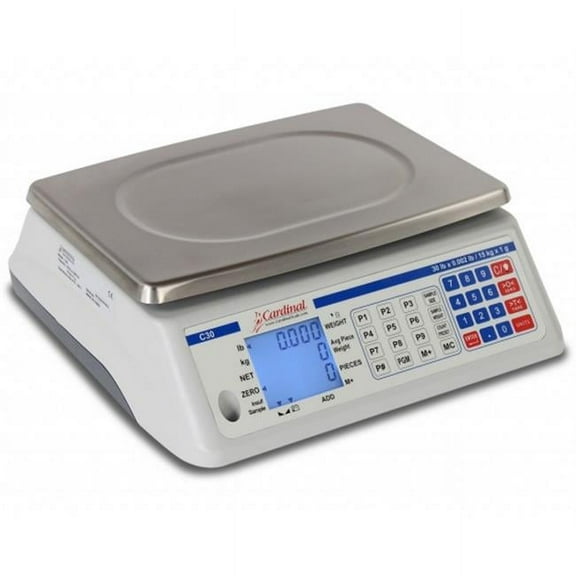 CardinalScales C30 11.38 x 8.25 in. C Series Counting Electronic Scale, 30 lbs