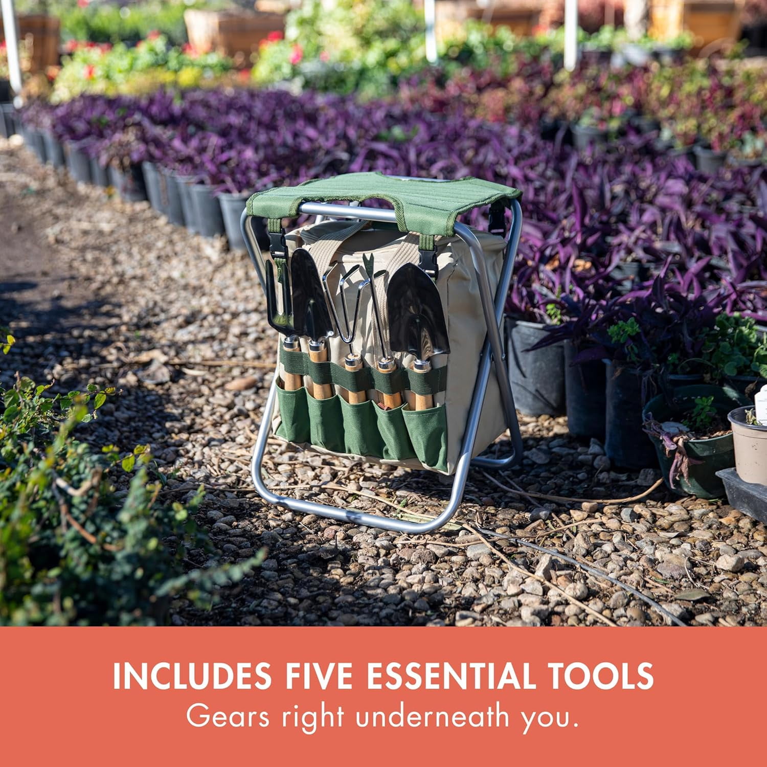 Garden Kneeler and  with Detachable Tote Organizer, Folding Gardening  for Weeding & Yard Work