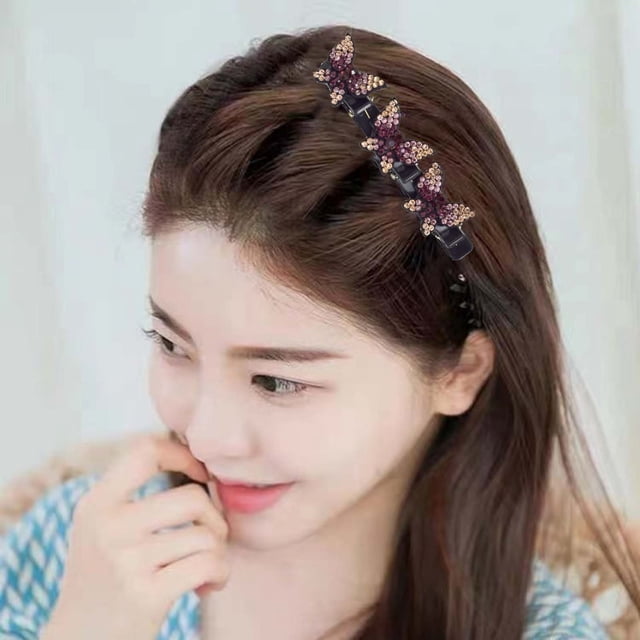Fiudx Horquilla de Acrílico con Brillantes Diamantes de Imitación, Elegante Accesorio para El Flequillo, Elegante Pinza Lateral para Un Cambio de Imagen Rápido, Perfecta para Fiestas, Bodas y Moda Di