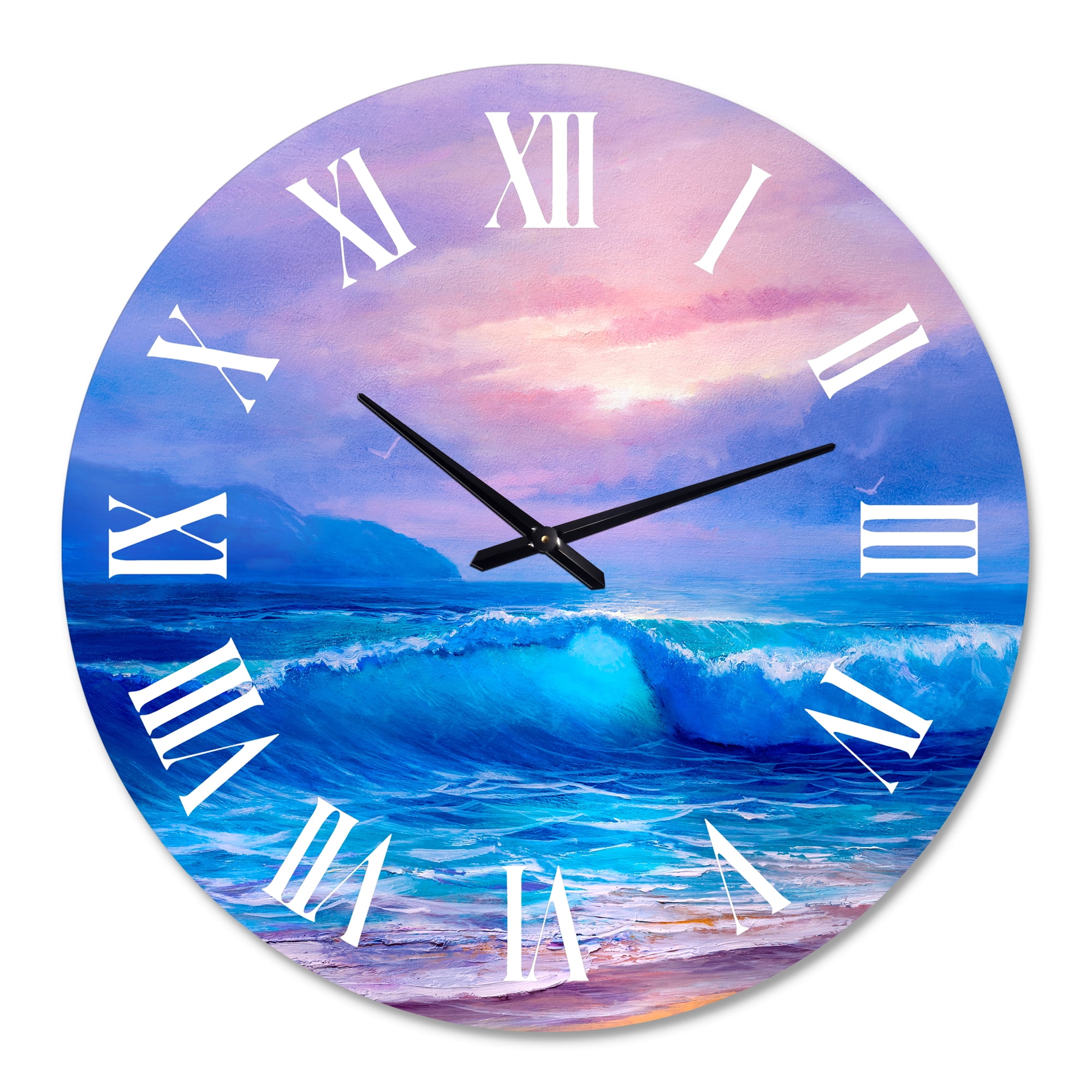 Designart 1 in Coastal Wall Clock