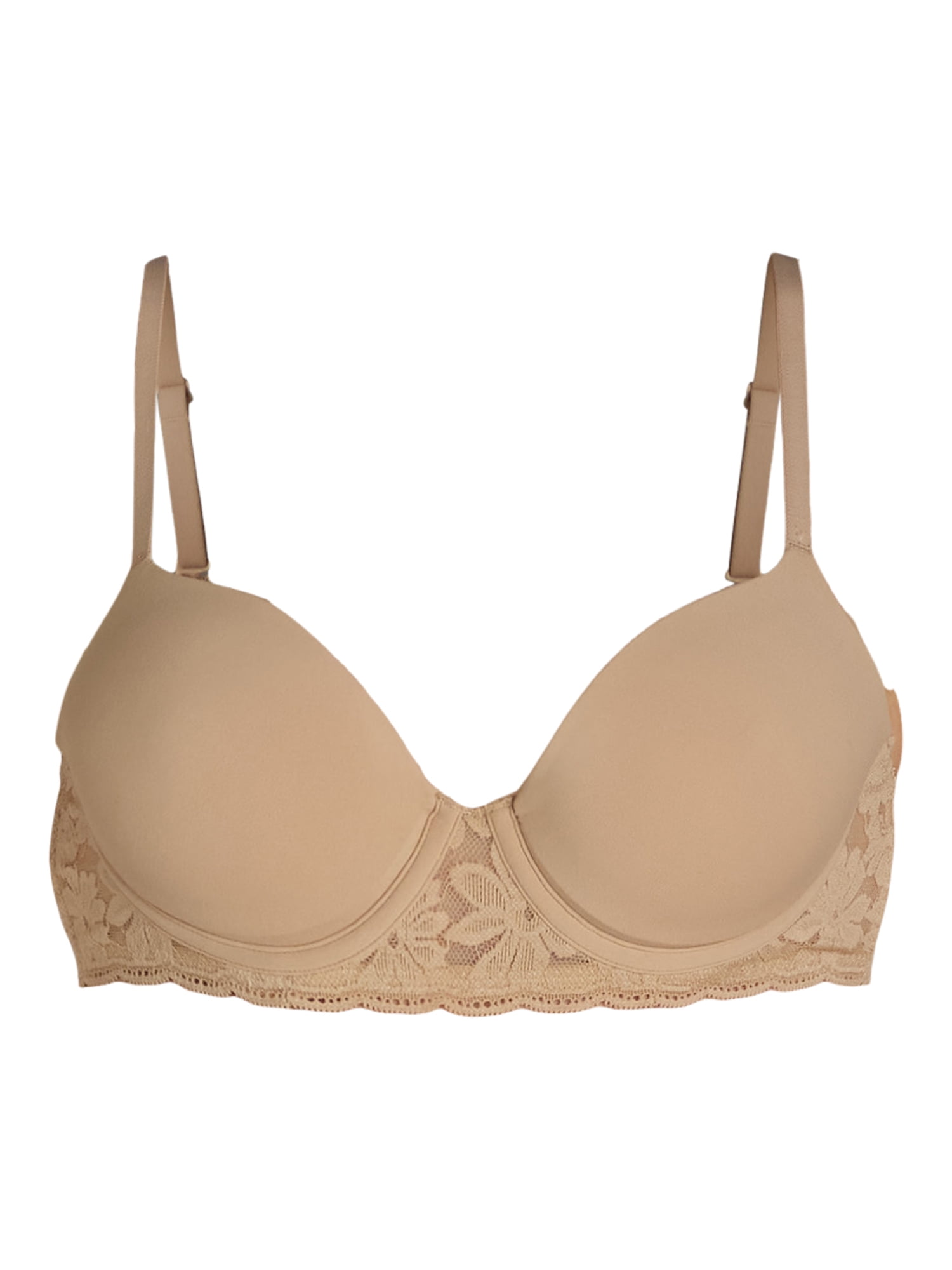 No Boundaries Women's Demi Underwire T-Shirt Bra with Sugarcup, Sizes 34A-40DD