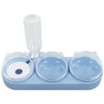 thumbnail image 1 of Chiot Double Bols Alimentaires, Protection de la Colonne Cervicale 3 en 1 Bols d'Alimentation en Eau Résistance au Glissement Polyvalent Inodore pour les Chats Bleu, 1 of 8