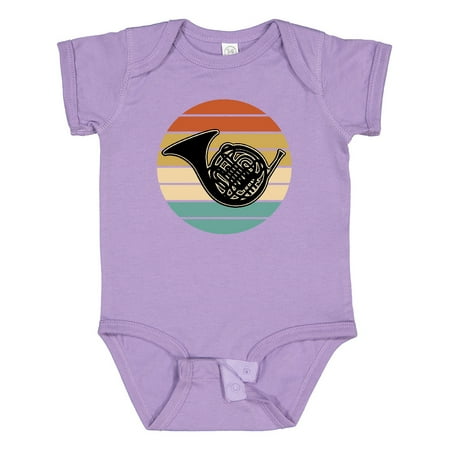 

Inktastic French Horn Retro Music Sunset Boys or Girls Baby Bodysuit