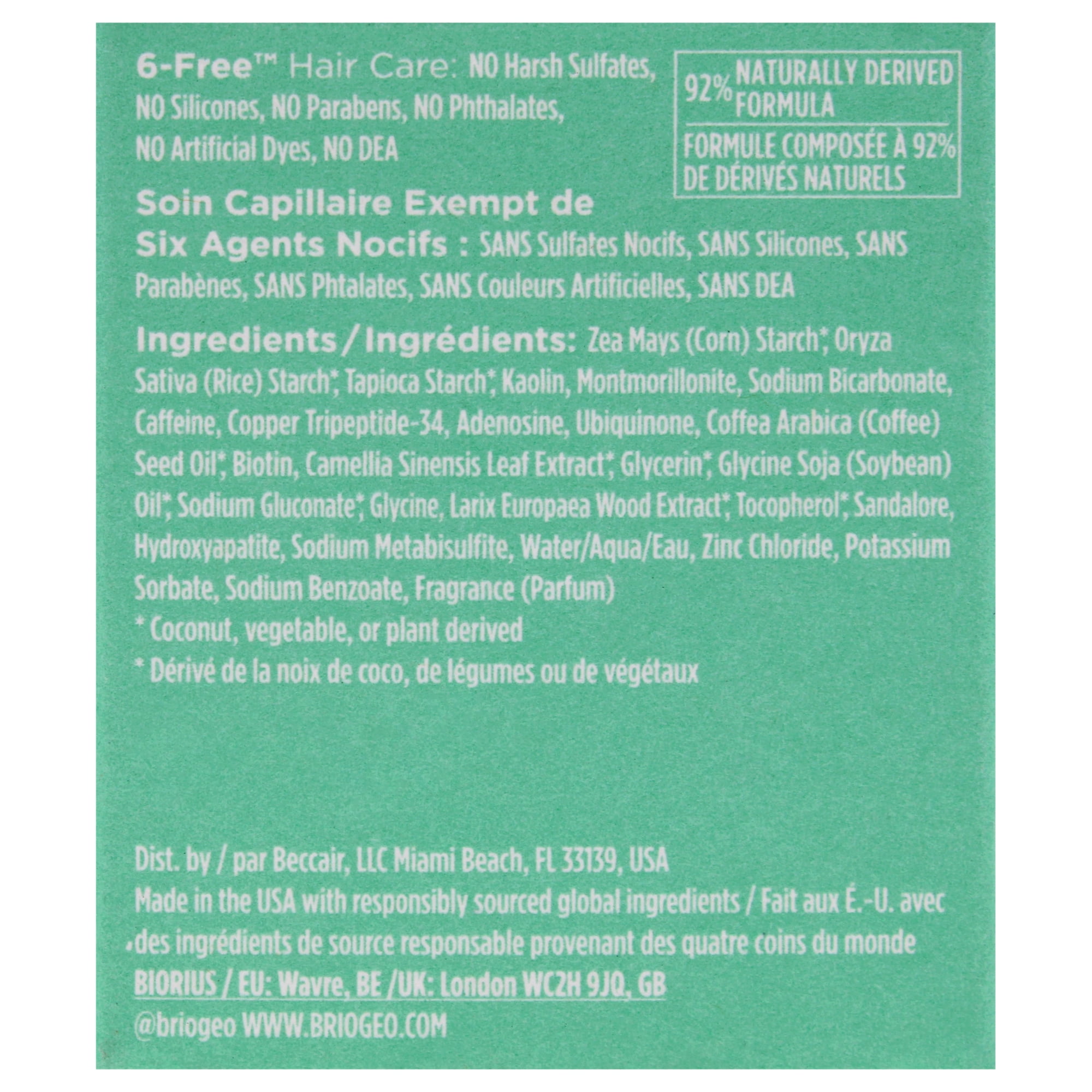 Briogeo Style Plus Treat Dry Shampoo Puff Mattifying Powder - Universal , 0.5 oz Dry Shampoo