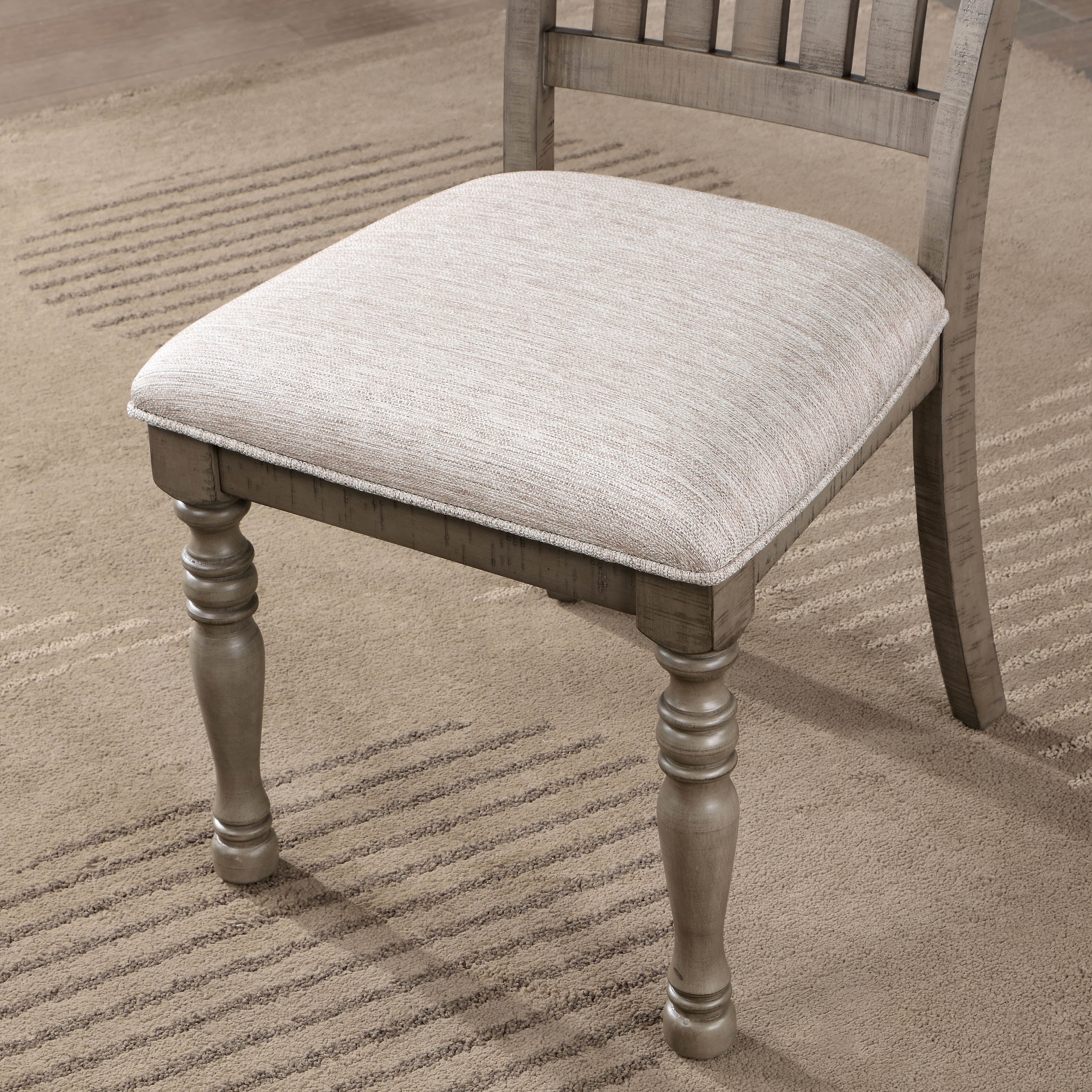 Furniture of America Monte Indoor Transitional Wood Side Chairs, Antique Gray (Set of 2)