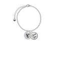 thumbnail image 2 of Delight Jewelry Silvertone Large Script Letter - C - 3/4'' Disc - Domed Thank You Charm Bracelet, 6"+2", 2 of 5