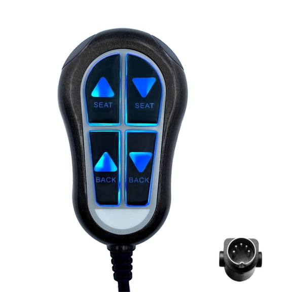 Lift Chairs Power Recliner 4 Button 5 Pin Remote Replacing ZK1300-HC Hand Control Switch Replacement with Backlight