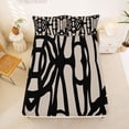 thumbnail image 5 of Erosebridal Brown Black Stripe Full Size Sheets,Modern Abstract Geometric Line Bed Sheets For Men Women 4-Piece, 5 of 6
