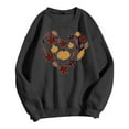 thumbnail image 4 of VBARHMQRT Chandail Vert pour Femmes Automne et Hiver Mode Action de Grâce Thème Lettre Anglaise Haut Imprimé Décontracté Sweat à Capuche, 4 of 4