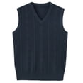 thumbnail image 4 of Atogsazn Mens V Neck Knitted Sweater Casual Sleeveless Vest Pullover Fall Winter Tank Tops Outerwear Black XXXL Fashion, 4 of 6