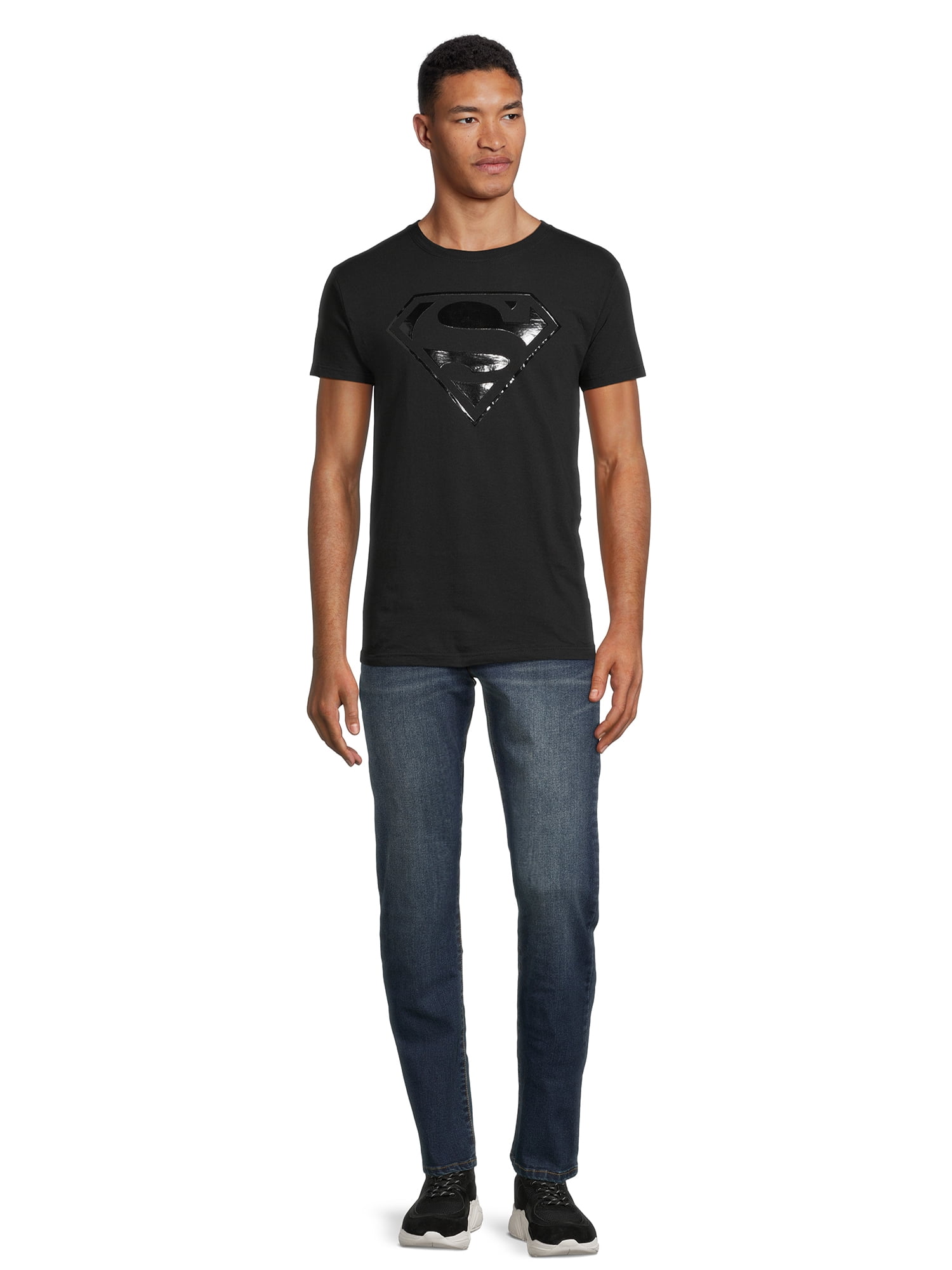 Superman Men's & Big Men's Graphic Tee Shirt Tonal Superman Logo, Sizes S-3XL