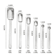 thumbnail image 2 of Juego de cucharas medidoras de acero inoxidable para líquidos o secos - Cabe en frascos de especias - Juego de 6, 2 of 5