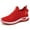 Red, variant on XIMIN Womens Stretchy Mesh Wedge Orthopedic Ultra-Light Sneakers with Arch Support Air Cushion Road Shoes Comfort Lace Up Non Slip Breathable Casual Walking Running Shoes Tennis Sneakers