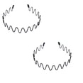thumbnail image 3 of Diadema de metal negro multiestilo unisex flexible accesorios para diadema estilo onda grande 2 piezas, 3 of 7