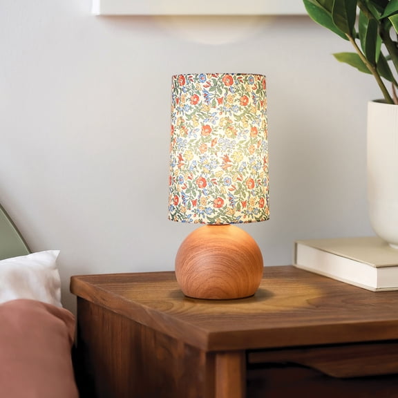 Cute Flower Shaped Mini Table Lamp, Boho Farmhouse Bedside Nightstand Lamp for Small Spaces, Bedroom, Living Room and Nursery Decor