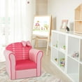 thumbnail image 2 of Costway Kids Cute Pink Bow Sofa Children Couch Toddler Upholstered Armchair Solid Wood, 2 of 10