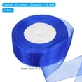 thumbnail image 2 of Uxcell 1.6 Inch Organza Ribbon 100 Yard Gift Wrapping Ribbon Dark Blue, 2 Roll (50Yard/Roll), 2 of 6