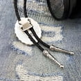 thumbnail image 3 of Vintage Piedra de Tigre Natural Mujeres Hombres Western Cowboy Bolo Tie Rodeo Dance Tie Cuero Colgante Colr Joyería BLESIY Western Bolo Tie, 3 of 8