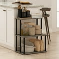 thumbnail image 5 of Furinno Turn-N-Tube 3-Tier Toolless Kitchen Storage Shelf, French Oak Grey/Black, 5 of 5