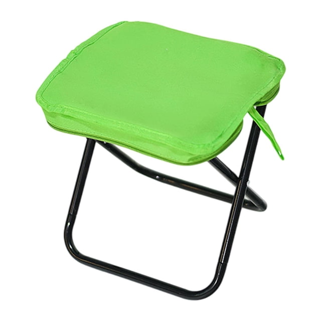 Taburete de campamento taburete plegable portátil compacto para concierto de viaje de jardinería Verde