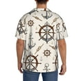 thumbnail image 5 of Naloa Anchor with Rope Men's Loose Fit Cuban Collar Short-Sleeve Shirt with Button-down and Chest Pocket for Everyday Wear Outings - XX-Large, 5 of 7