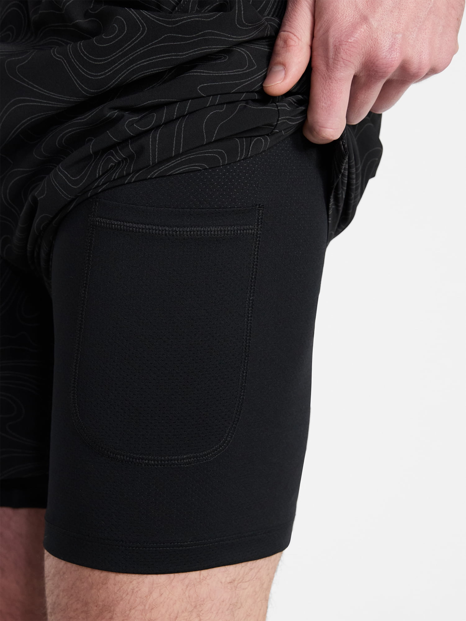 Athletic Works Men's and Big Men's 2 in 1 Gym Shorts with Liner, 6" & 8" Inseams, Sizes S-3XL