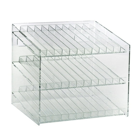 Three-Tier 36 Compartment Display, 12-Comp per Tier. Dimensions: 12"W x 8.5"D x 10.5"H