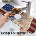 thumbnail image 6 of Logiee Eagle With USA Flags Print Kitchen Sink Splash Guard Faucet Mat for Splash Guard Behind Faucet Drip Catcher for Kitchen,Bathroom,Sink Mat,Dish Drying Mat,Bathroom-15" X 5.5", 6 of 7