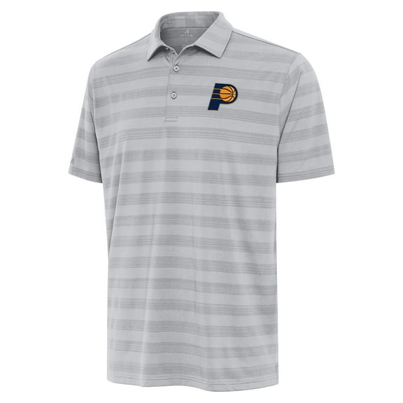 Men's Antigua Gray Indiana Pacers Tunnel Polo